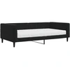 Image de vidaXL Lit de jour avec matelas noir 100x200 cm velours