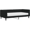 Image de vidaXL Lit de jour avec matelas noir 90x190 cm velours
