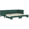 Image de vidaXL Lit de jour extensible Vert foncé 90x200 cm Velours
