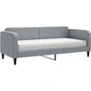 Image de vidaXL Lit de jour avec matelas gris clair 80x200 cm Tissu