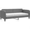 Image de vidaXL Lit de jour avec matelas gris foncé 80x200 cm Tissu