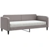 Image de vidaXL Lit de jour avec matelas Taupe 80x200 cm Tissu