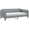Image de vidaXL Lit de jour avec matelas gris clair 90x200 cm Tissu