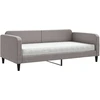 Image de vidaXL Lit de jour avec matelas Taupe 100x200 cm Tissu