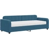 Image de vidaXL Lit de jour avec matelas bleu 80x200 cm velours