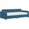 Image de vidaXL Lit de jour avec matelas bleu 90x200 cm velours