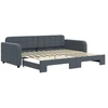 Image de vidaXL Lit de jour extensible gris foncé 90x200 cm velours