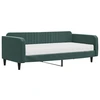 Image de vidaXL Lit de jour avec matelas vert foncé 100x200 cm velours