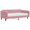 Image de vidaXL Lit de jour avec matelas rose 100x200 cm velours