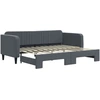 Image de vidaXL Lit de jour extensible gris foncé 90x200 cm velours