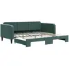 Image de vidaXL Lit de jour extensible vert foncé 100x200 cm velours