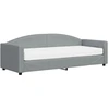 Image de vidaXL Lit de jour avec matelas gris clair 80x200 cm Tissu