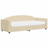 Image de vidaXL Lit de jour avec matelas Crème 80x200 cm Tissu