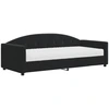Image de vidaXL Lit de jour avec matelas noir 90x200 cm velours