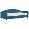 Image de vidaXL Lit de jour avec matelas bleu 100x200 cm velours