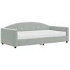Image de vidaXL Lit de jour avec matelas gris clair 100x200 cm velours