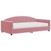 Image de vidaXL Lit de jour avec matelas rose 100x200 cm velours