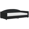 Image de vidaXL Lit de jour avec matelas noir 100x200 cm velours