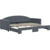 Image de vidaXL Lit de jour extensible gris foncé 90x200 cm velours
