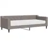 Image de vidaXL Lit de jour avec matelas Taupe 80x200 cm Tissu
