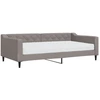 Image de vidaXL Lit de jour avec matelas Taupe 100x200 cm Tissu
