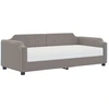 Image de vidaXL Lit de jour avec matelas Taupe 100x200 cm Tissu