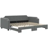 Image de vidaXL Lit de jour extensible gris foncé 80x200 cm Tissu