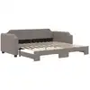 Image de vidaXL Lit de jour extensible Taupe 90x200 cm Tissu