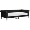 Image de vidaXL Lit de jour avec matelas Noir 90x200 cm Similicuir