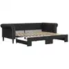 Image de vidaXL Lit de jour extensible Noir 90x200 cm Similicuir