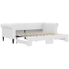 Image de vidaXL Lit de jour extensible Blanc 90x200 cm Similicuir