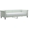 Image de vidaXL Lit de jour avec matelas gris clair 80x200 cm velours