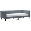 Image de vidaXL Lit de jour avec matelas gris foncé 80x200 cm velours