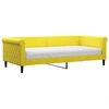 Image de vidaXL Lit de jour avec matelas jaune 90x200 cm velours