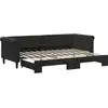 Image de vidaXL Lit de jour extensible noir 80x200 cm velours