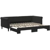 Image de vidaXL Lit de jour extensible noir 90x200 cm velours