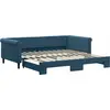 Image de vidaXL Lit de jour extensible bleu 100x200 cm velours