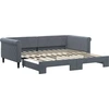 Image de vidaXL Lit de jour extensible gris foncé 100x200 cm velours