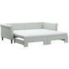 Image de vidaXL Lit de jour extensible avec matelas gris clair 90x190 cm velours