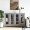 Image de vidaXL Armoires murales 2 pcs. Gris Sonoma Matériau dérivé du bois
