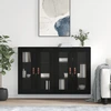 Image de vidaXL Armoires murales 2 pcs. noir bois composite