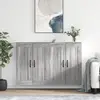 Image de vidaXL Armoires murales 2 pcs. Gris Sonoma Matériau dérivé du bois