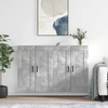 Image de vidaXL Armoires murales 2 pcs. Gris béton Bois composite