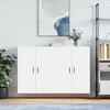 Image de vidaXL Armoires murales 2 pcs. Blanc Bois composite