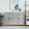 Image de vidaXL Armoires murales 2 pcs. Gris béton Bois composite