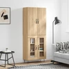Image de vidaXL Highboard chêne Sonoma 69,5x34x180 cm Matériau dérivé du bois