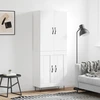 Image de vidaXL Highboard blanc 69,5x34x180 cm Bois composite