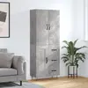 Image de vidaXL Highboard gris béton 69,5x34x180 cm Bois composite