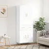 Image de vidaXL Highboard blanc 69,5x34x180 cm Bois composite