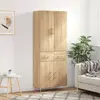 Image de vidaXL Highboard chêne Sonoma 69,5x34x180 cm Matériau dérivé du bois
